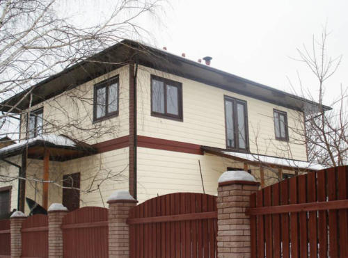 Каркасный дом в 2 этажа, деревянный забор Киев, теплый дом, дом под ключ Киев,